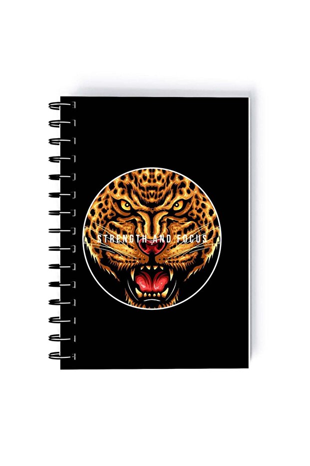 Strength And Focus Design Rectangle Spiral A5 Notebook Multicolour