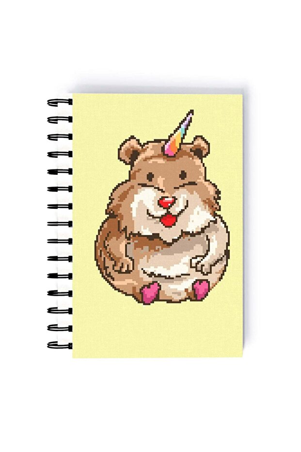 Spiral A4 Notebook Retro Pixel Art Cute Mouse Animal