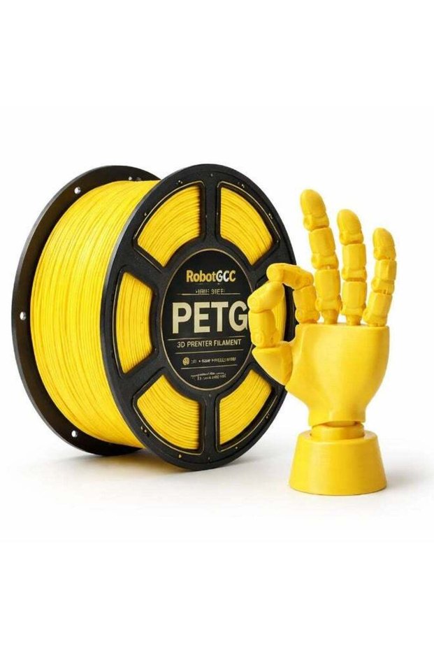 RobotGCC PETG Light Yellow 3D Printer Filament 1.75mm 1KG, Durable Low-Warping Material, Gentle Lig