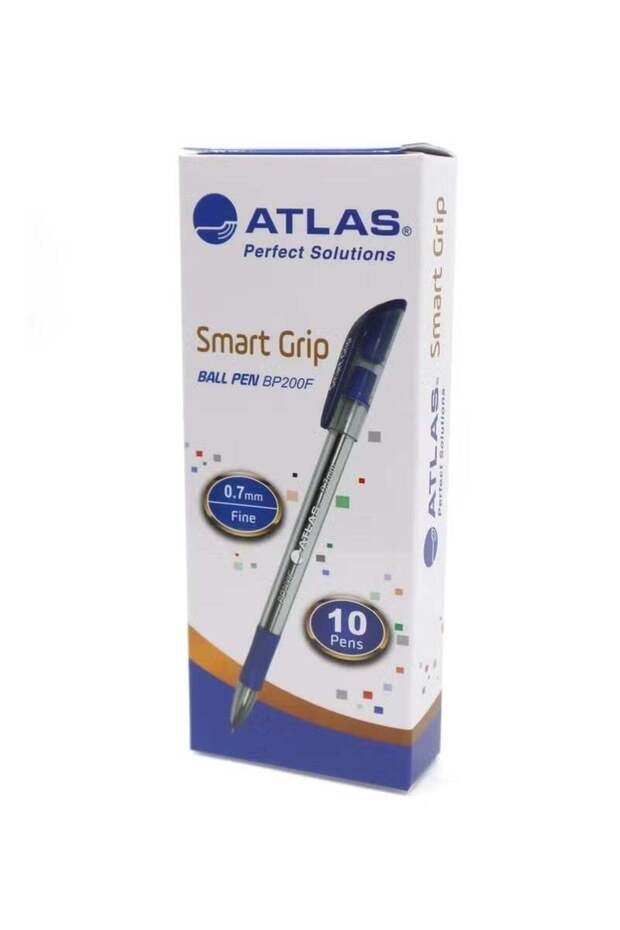 10-Piece Smart Grip Ball Pen Fine Tip Blue Ink