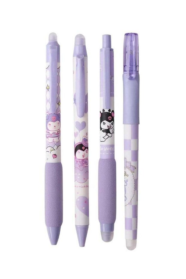 Erasable Pens Black Ink Gel Pen with Eraser Clear, Cute Pen for Girls and Boys,0.5mm Fine Point, Sm
