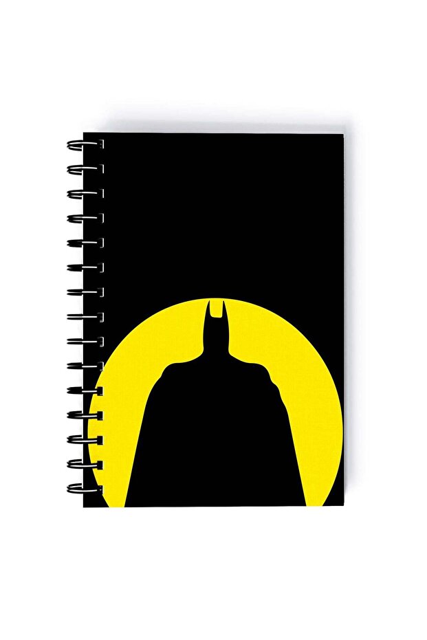Spiral A5 Notebook Batman Retro Comic Minimal Yellow Aesthetic Retro Comic
