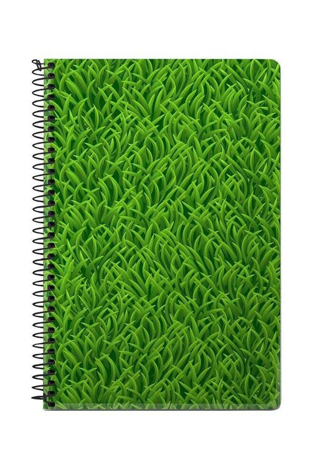 Grassy Grass A5 Spiral Notebook Green