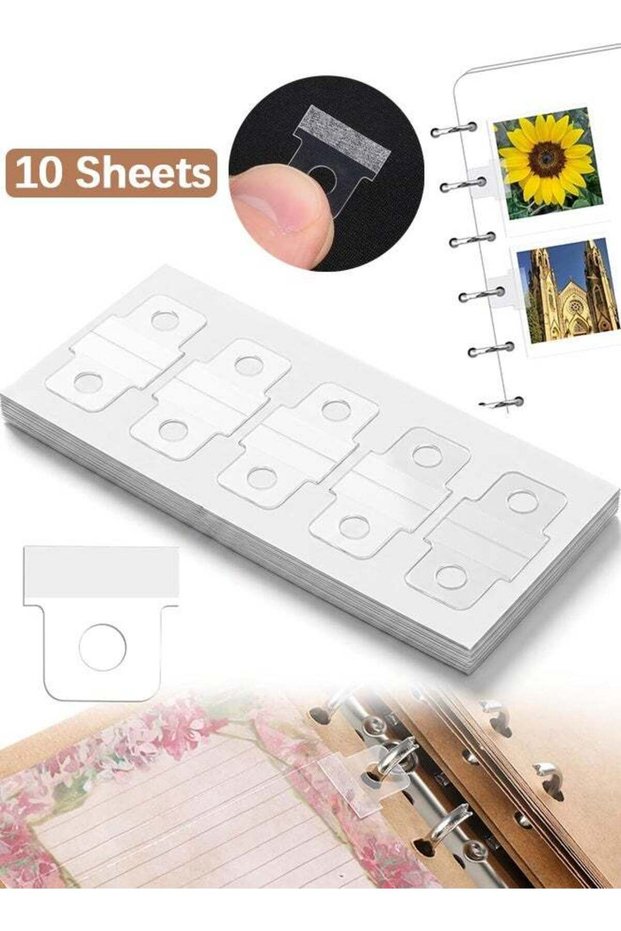 10 Sheets(100Pcs)Clear Binder Hole Reinforcement Stickers, 1/4 Inch Hole Punch Reinforcement Sticke