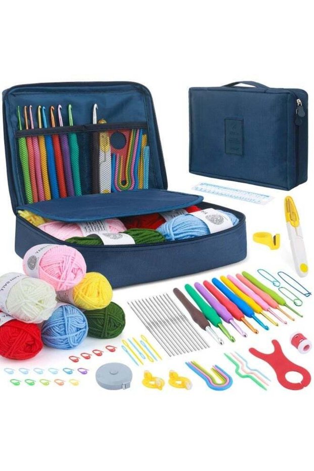 67PCS Crochet Kit for Beginners & Adults, Complete DIY Crochet Starter Set with Ergonomic Hooks, St