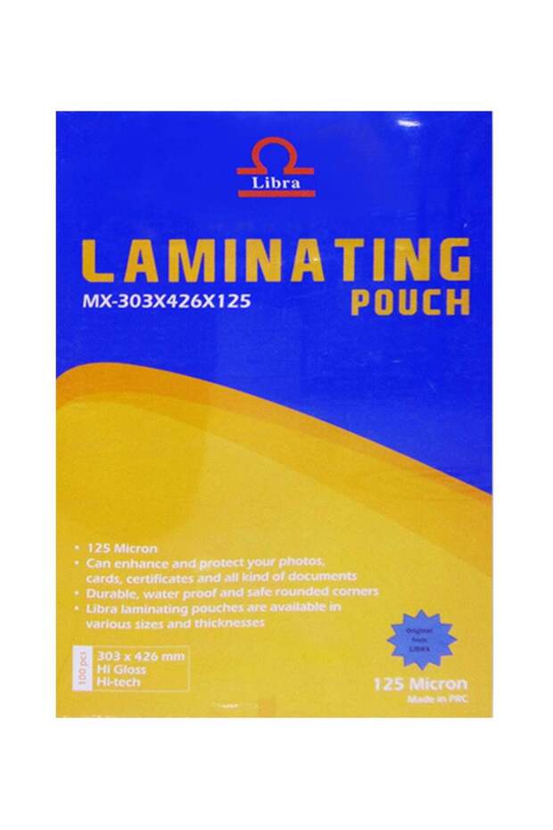 Laminating Pouch Film Set Clear 100-Piece A4