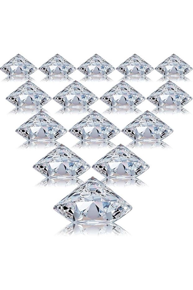 24 Pack Diamond Place Card Holders Stands, Acrylic Crystal Table Card Stands for Wedding, Party Dec