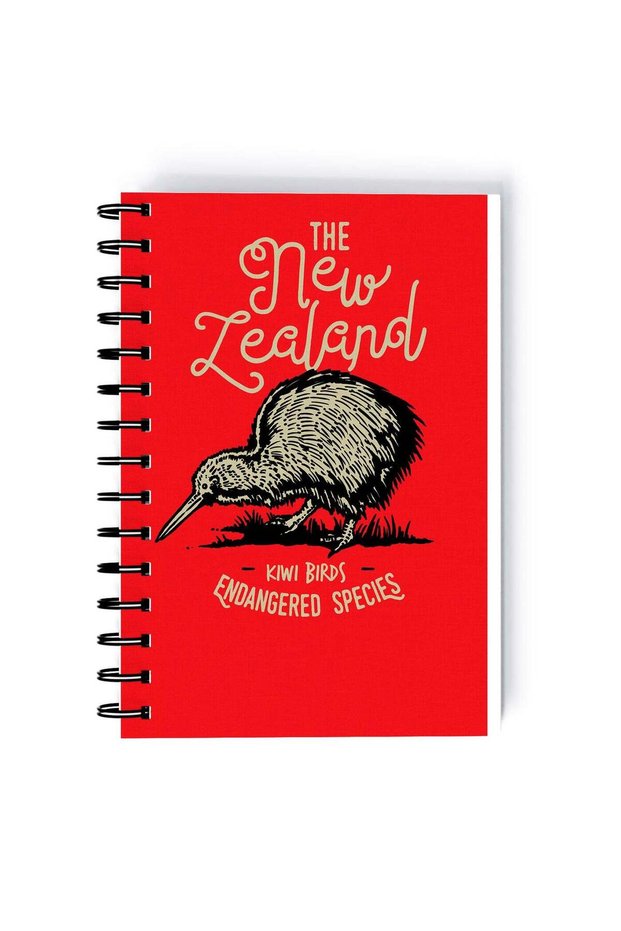 New Zealand Design Rectangle Spiral A5 Notebook Multicolour
