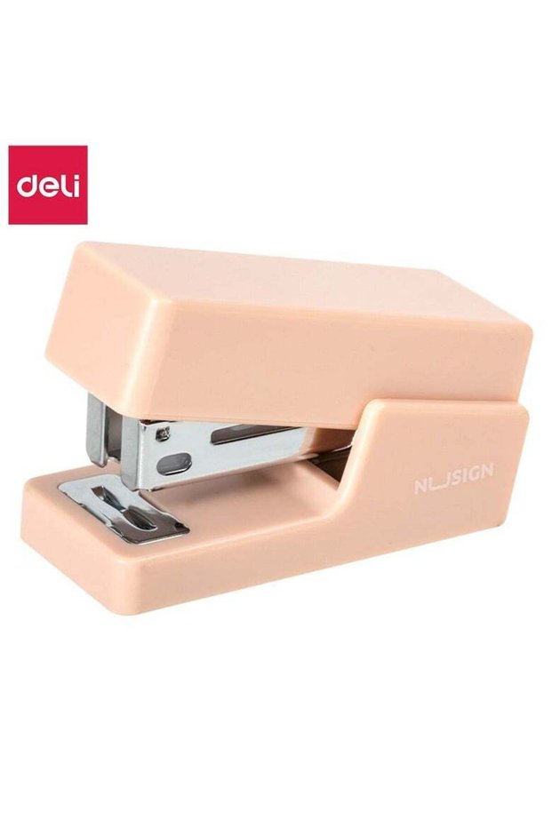 Nusign ENS083 Portable Stapler with 830 Staples, 12-Sheet Capacity, Anti-Skid Base & Spring-Loaded
