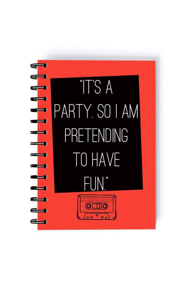 Spiral A4 Notebook Party Qoute TV Series Netflix 13 Reasons Why Quote