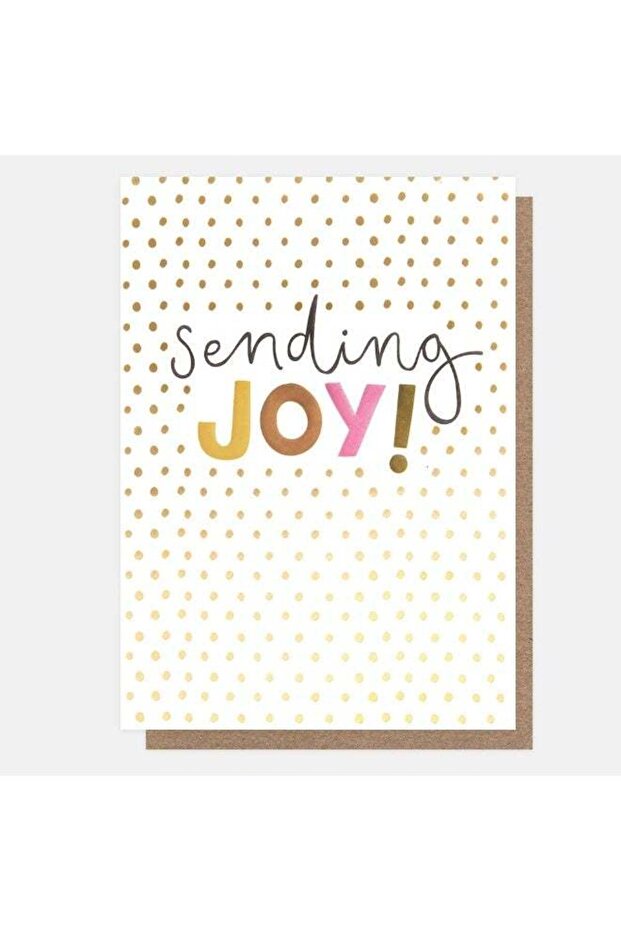 Caroline Gardner Sending Sunshine Gold Dot Sending Joy Greeting Card