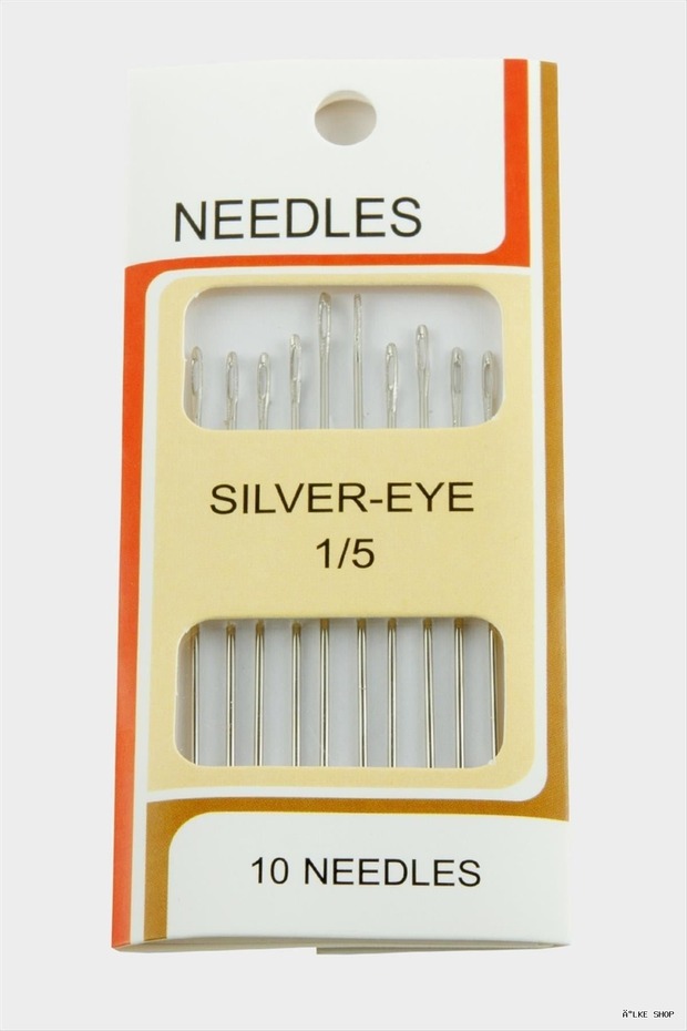 Ilkestor 10 Pieces Silver Sewing Needles (20040) Silver Color