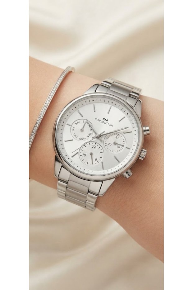 Fm.0118 B01277Fm.1 Steel Case Silver Color Women's Wristwatch