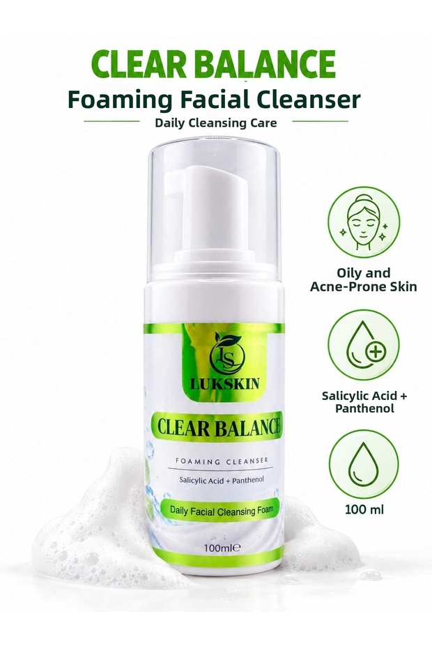 Clear Balance Salicylic Acid Foam Facial Cleanser 100 ml – Oily and Acne-Prone Skin