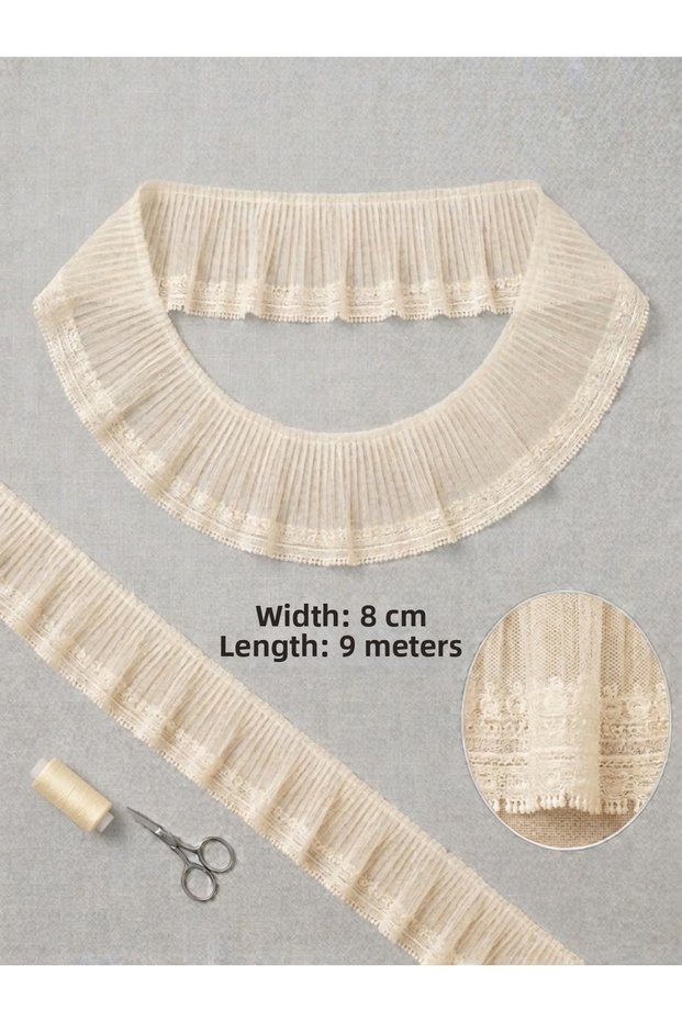 Tulle Lace Trim 8 cm Width 9 Meters
