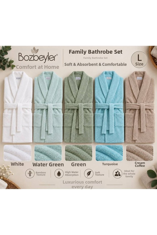 Women's and Men's Bathrobes 100% Cotton | Durable | Quick Dry | Soft Comfort