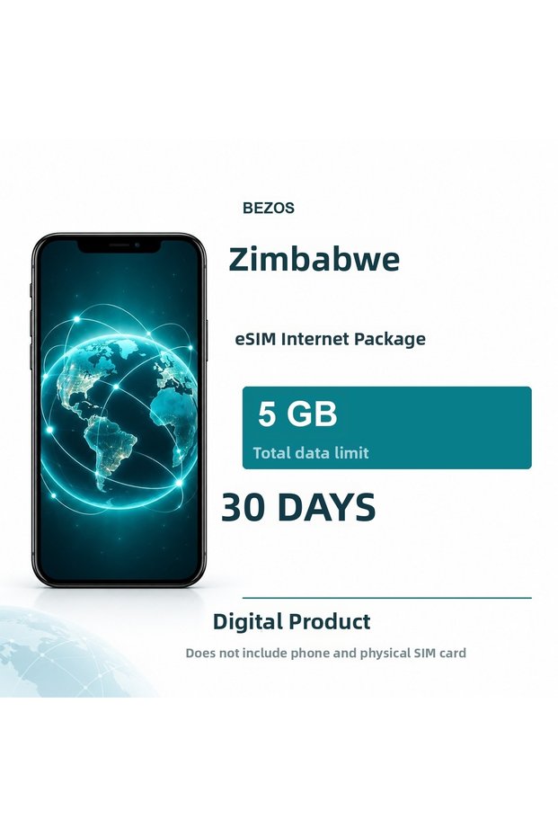 باقة الإنترنت eSIM في زيمبابوي 5 جيجابايت لمدة 30 يومًا