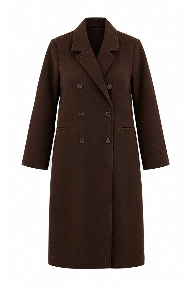 Petite Brown Regular Fit Cashmere Coat Twoaw27Kb00058