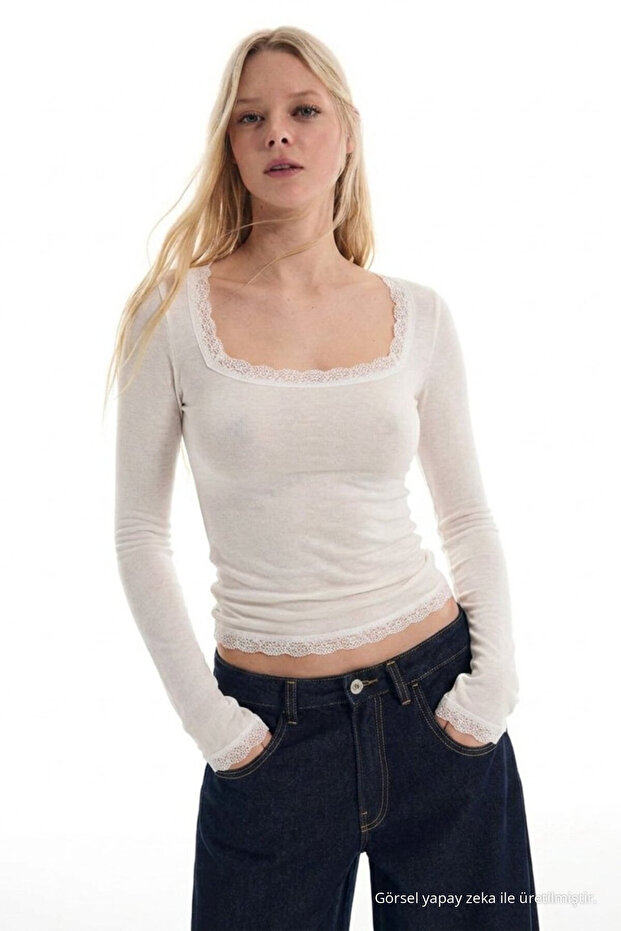 Women's Lace Premium Summer White Blouse