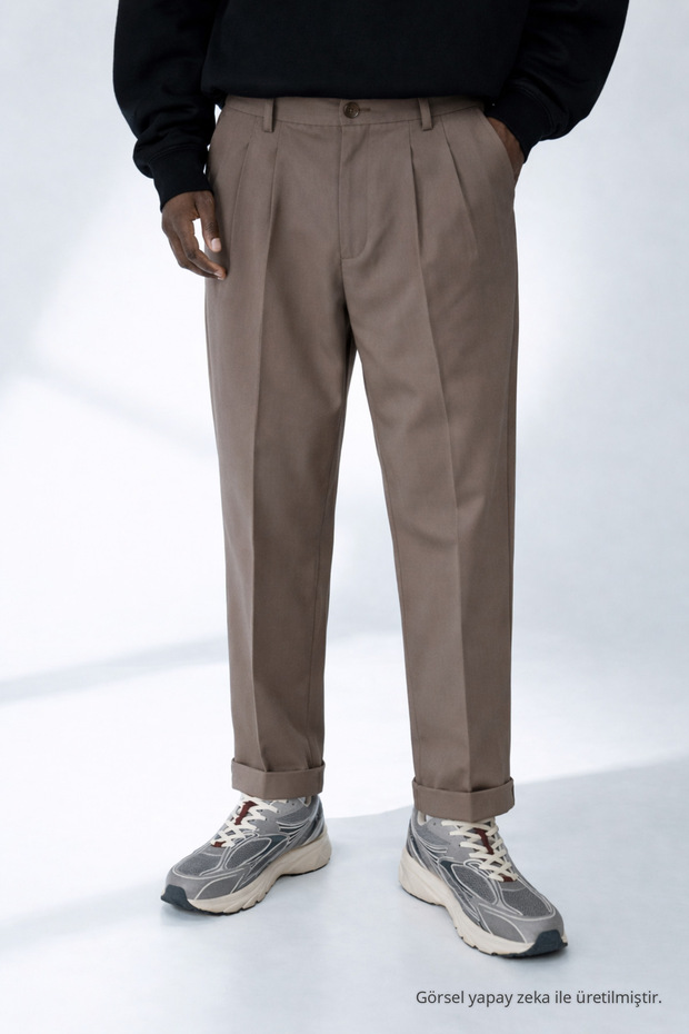 Men's Striped Summer A.Brown Italian Fabric Trousers