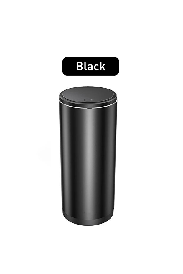 500mL Black 2026 NEW Car Trash Bin Alloy Garbage Can For Car Dustbin Waste Rubbish Basket Bin Organi
