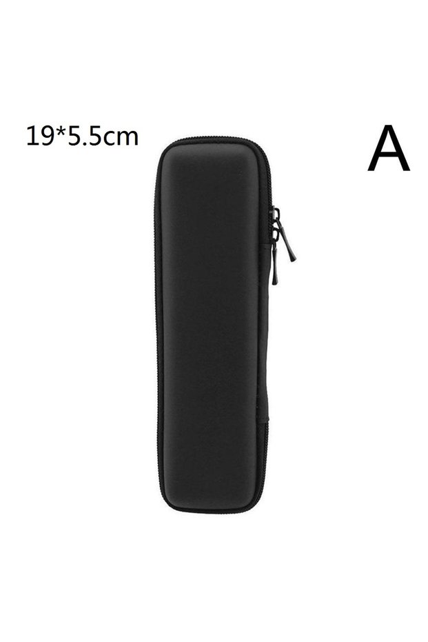 19x5.5cm 1PC Black EVA Hard Shell Stylus Pen Pencil Case Holder Protective Carrying Box Bag Storage