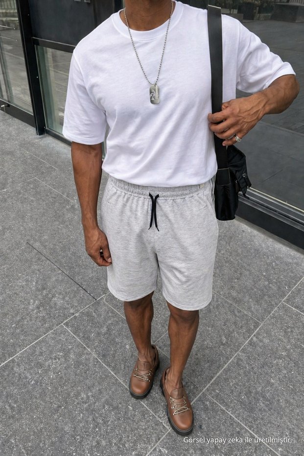 Men's Premium Jogger Relax Fit Open Short Combed Cotton Shorts