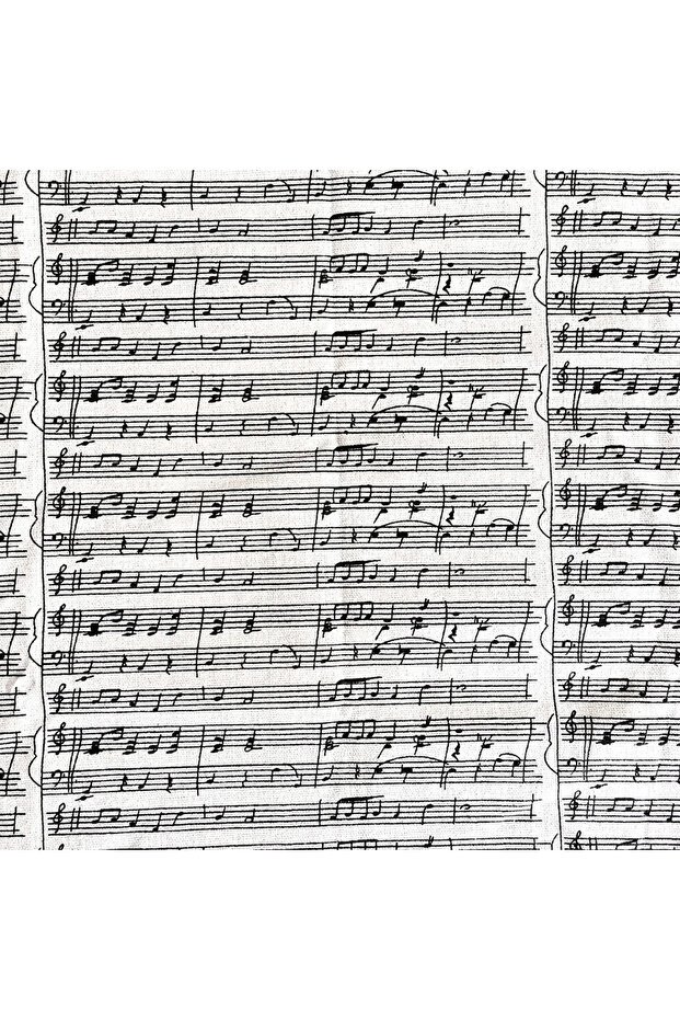 75x45CM(29inx17in) Musical Notes Newspaper Printed Fabric Quilting Cloth Cotton Linen For DIY Sewing