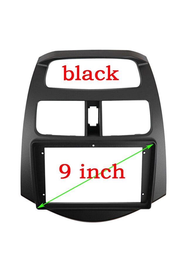 Only frame black 9 Inch Radio Fascias for Chevrolet Spark 2010-2016 Double Din DVD Stereo Panel Dash