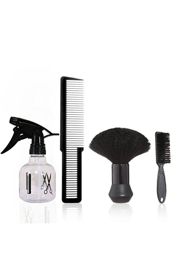 4pcs A 3/4pcs Professional Barbershop Tools Spray Bottle Comb Nylon Bristle Beard Brush Hair Cleanin