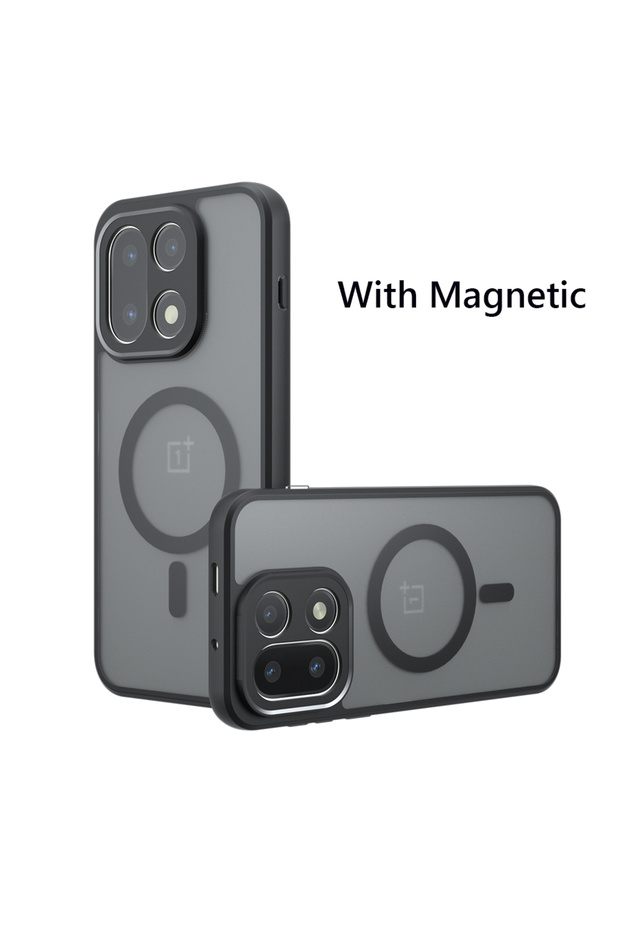 OnePlus 13 Black With Magnetic Matte Back for Magsafe Magnetic Wireless Charging Case for OnePlus 15