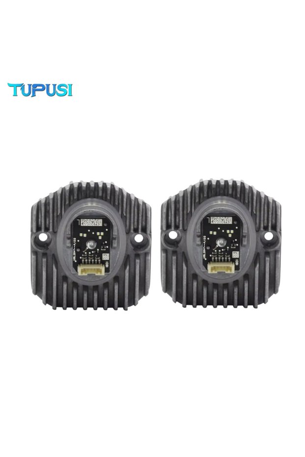 white 2PCS Left and Right White DRL Daytime Running Light Ballast LED Headlight Module Angel Eye For