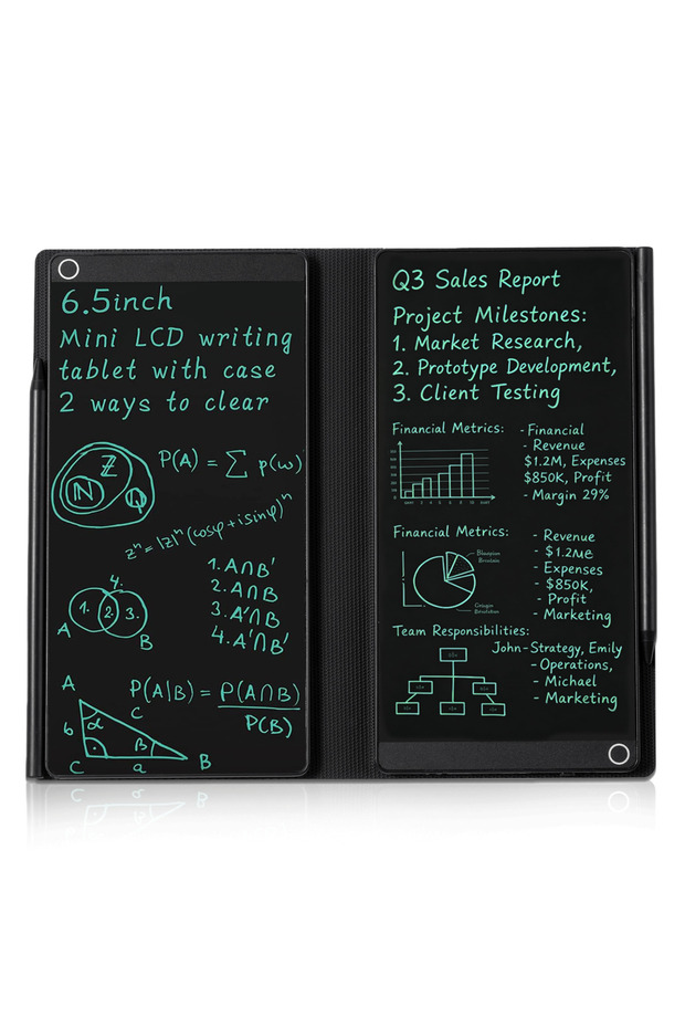 6.5 Inch Dual Screen 6.5 Inch Mini LCD Writing Tablet Lightweight Notebook & Digital Notepad For Mee
