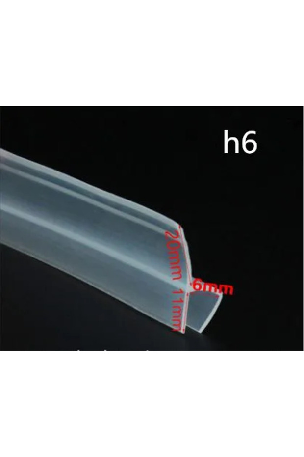 1M h6mm Widened F/H Shape Silicone Rubber Shower Room Door Window Glass Seal Strip Weatherstrip for