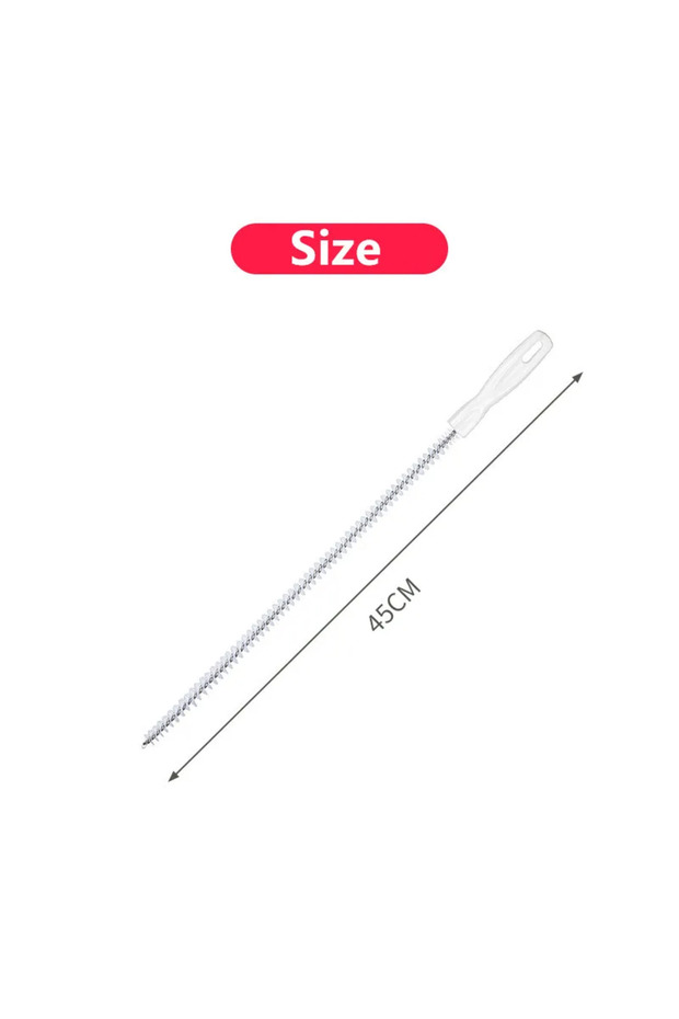 White Pipe Dredging Brush Bathroom Hair Sewer Sink Cleaning Brush Drain Cleaner Flexible Cleaner Kit