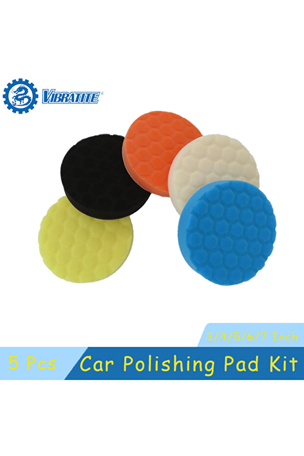 3 Inch 75mm 5 Pcs 3/4/5/6/7 Inch Compound Buffing Polishing Pads Cutting Sponge Pads Kit for Car Bu
