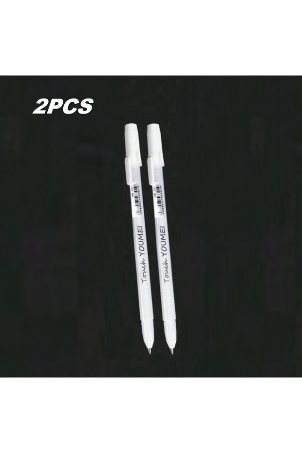 2pcs White Highlighter Gel Pens, Perfect for Artists, Comic Drawers, and Creative Projects on Black