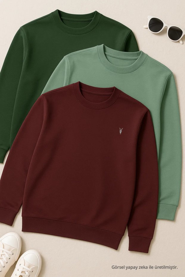 Men's Daily Comfortable Winter Loose 3-Piece Sweatshirt