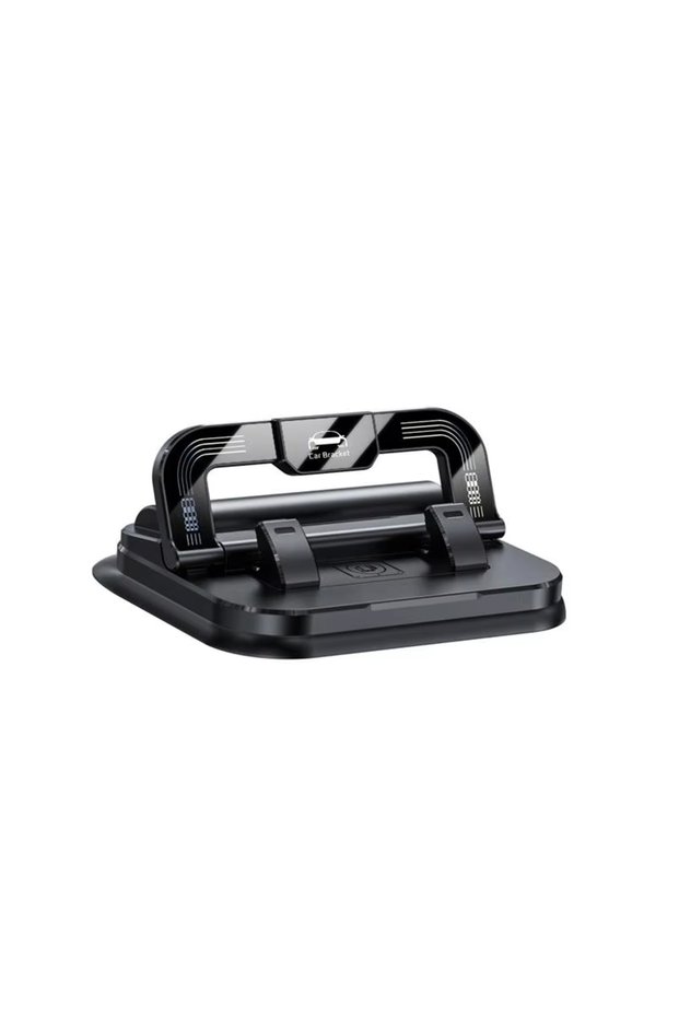 black 360° Rotatable Universal Car Phone Holder with Number Plate Dashboard Mount Easy Install Vehic