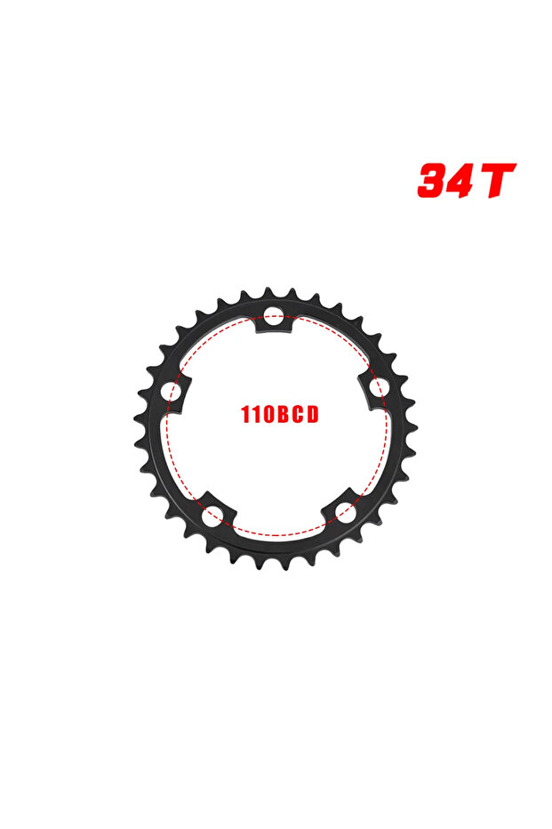 110BCD 34T GOLDIX 110BCD Bicycle Chainring Double Disc 50-34T for Road Bike Crankset Compatible 9/10