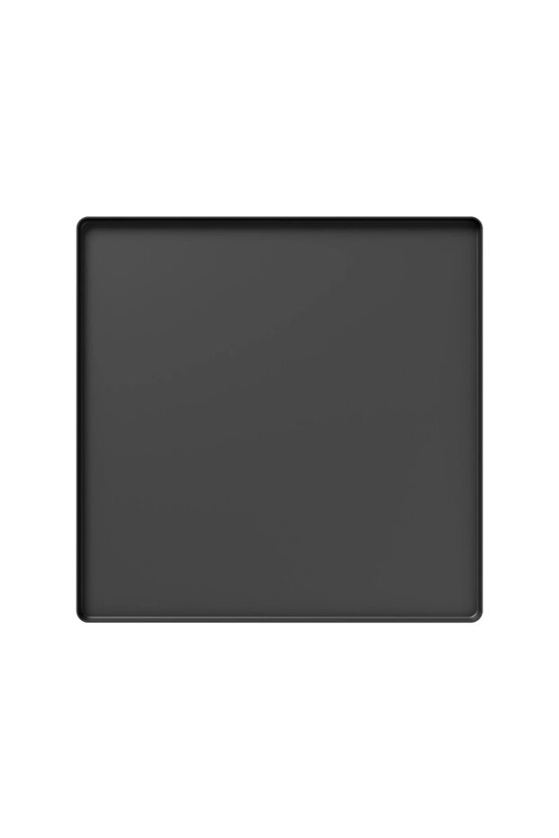 black 24*24*0.8inch Appliance Mat, Silicone Raised Lip Anti-Slip Leak-Proof Floor Guard For Refriger