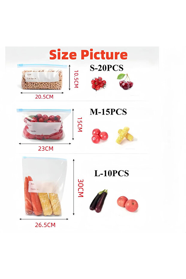45Pcs 45PCS Silicone Food Storage Leakproof Reusable Stand Up Zip Shut Bags Cup Fresh Food Storage B