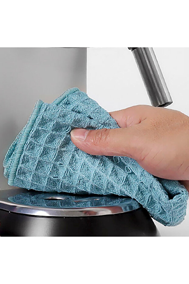 Blue Leeseph Coffee Bar Square Cleaning Towels Barista Cloth, Espresso Coffee Cleaning Accessories S