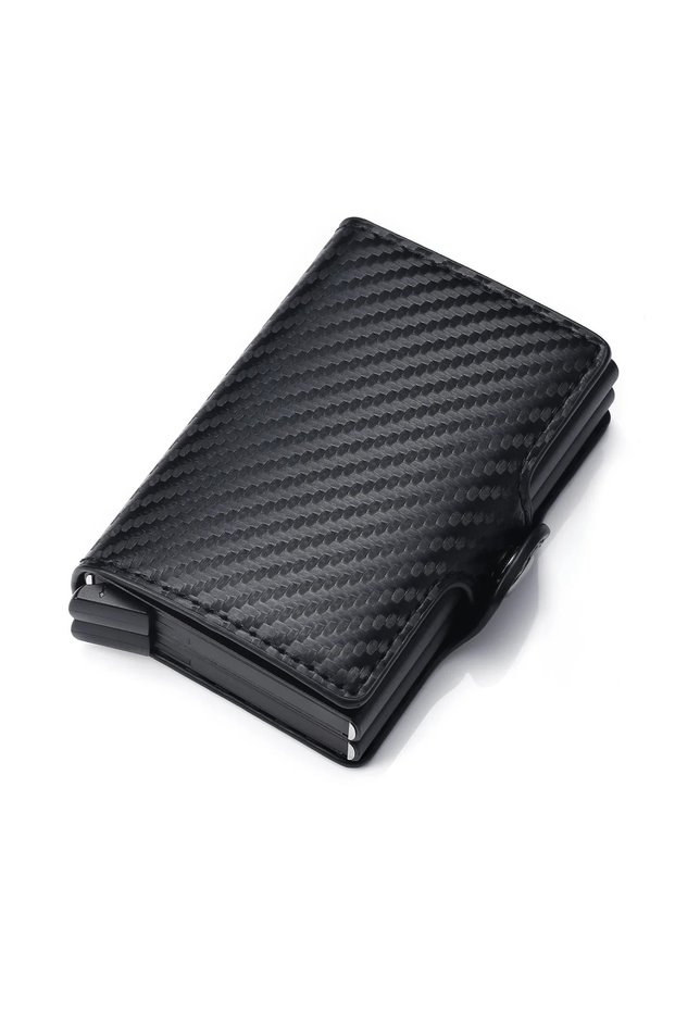 Carbon Fiber Rfid Men Card Wallets Carbon Fiber Slim Mini Wallet 14 Card Holders Small Money Bag Mal