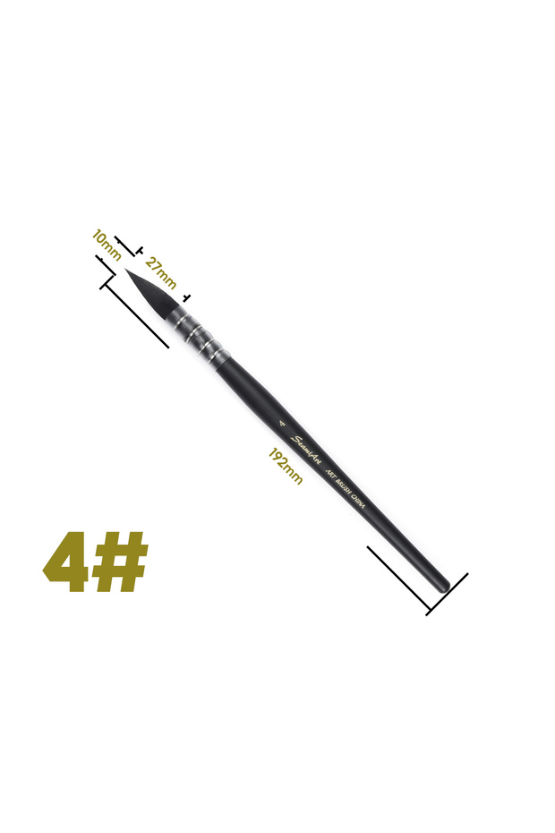 Number-4 1Peice Watercolor Brush Wood Paint Brush Artist Hand Painting Brushes Water Color Gouache D