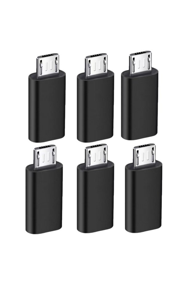 6 قطع محولات USB C/Micro إلى Micro/USB-C من النوع C، محولات أنثى، للشحن ومزامنة البيانات لهواتف جالاكسي