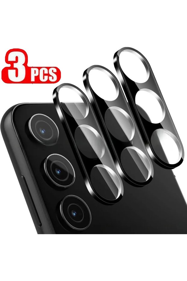 Galaxy A54 Black 3Pcs 3D Full Cover Lens Protector for Samsung Galaxy A17 A56 A36 A16 A55 A35 A15 A5