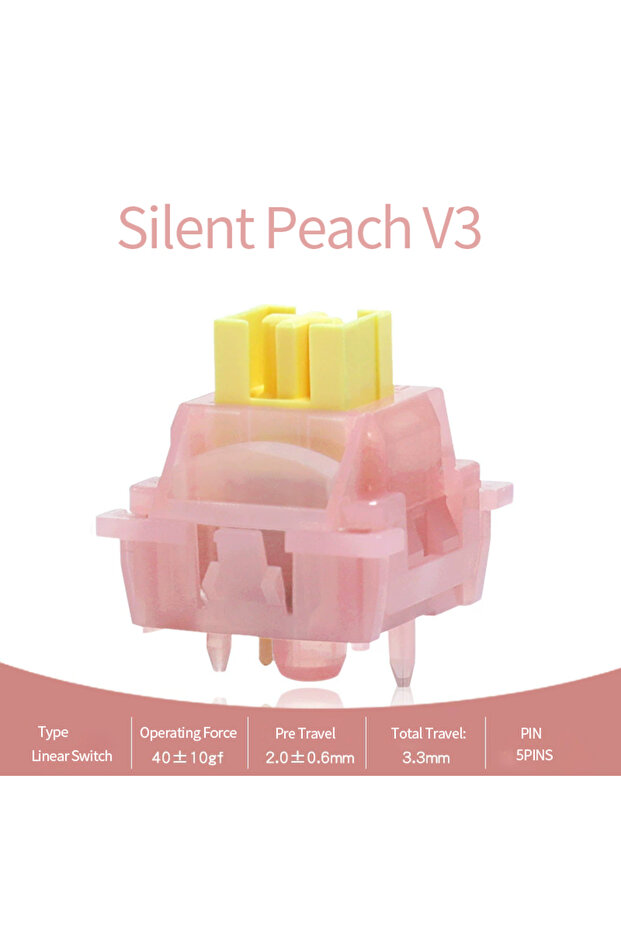110pcs Silent Peach V3 Outemu Silent Peach V3 Switch Lubed Silent Lemon V3 Switches Mechanical