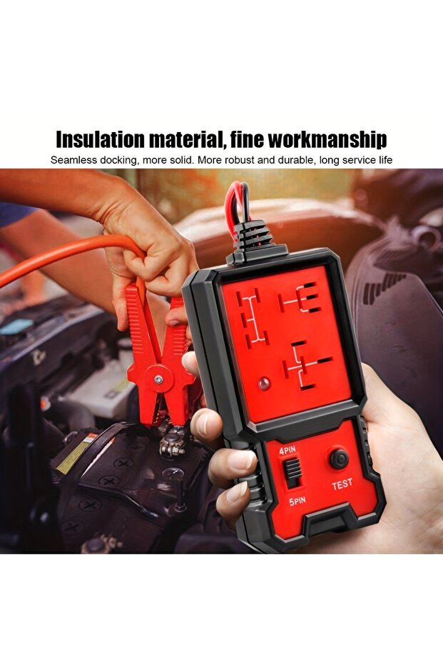 Red 2024 Newest Red Relay Tester 12V Universal Electronic Automotive Car Circuit Detector Battery Ch