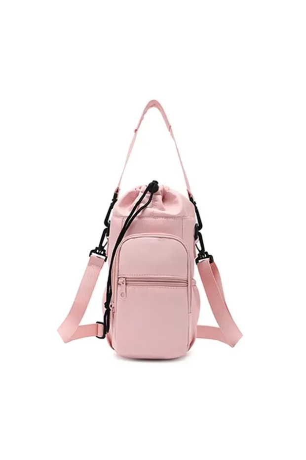 Pink Portable Water Bottle Bag with Adjustable Strap Thermal Mugs Insulated Protective Cover Phone P